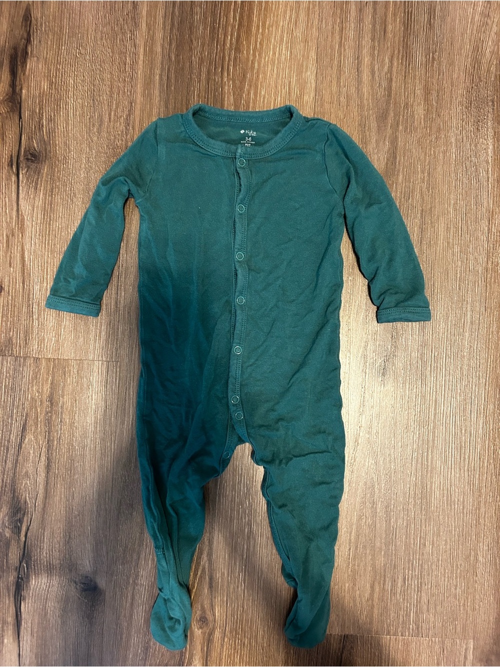 Kyte BABY Long-Sleeve Footed One-Piece in Teal